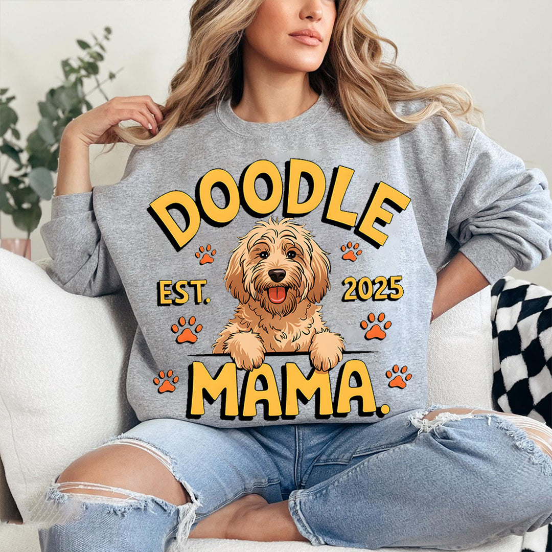 Doodle Mom Est. 2025 Design Sweatshirt