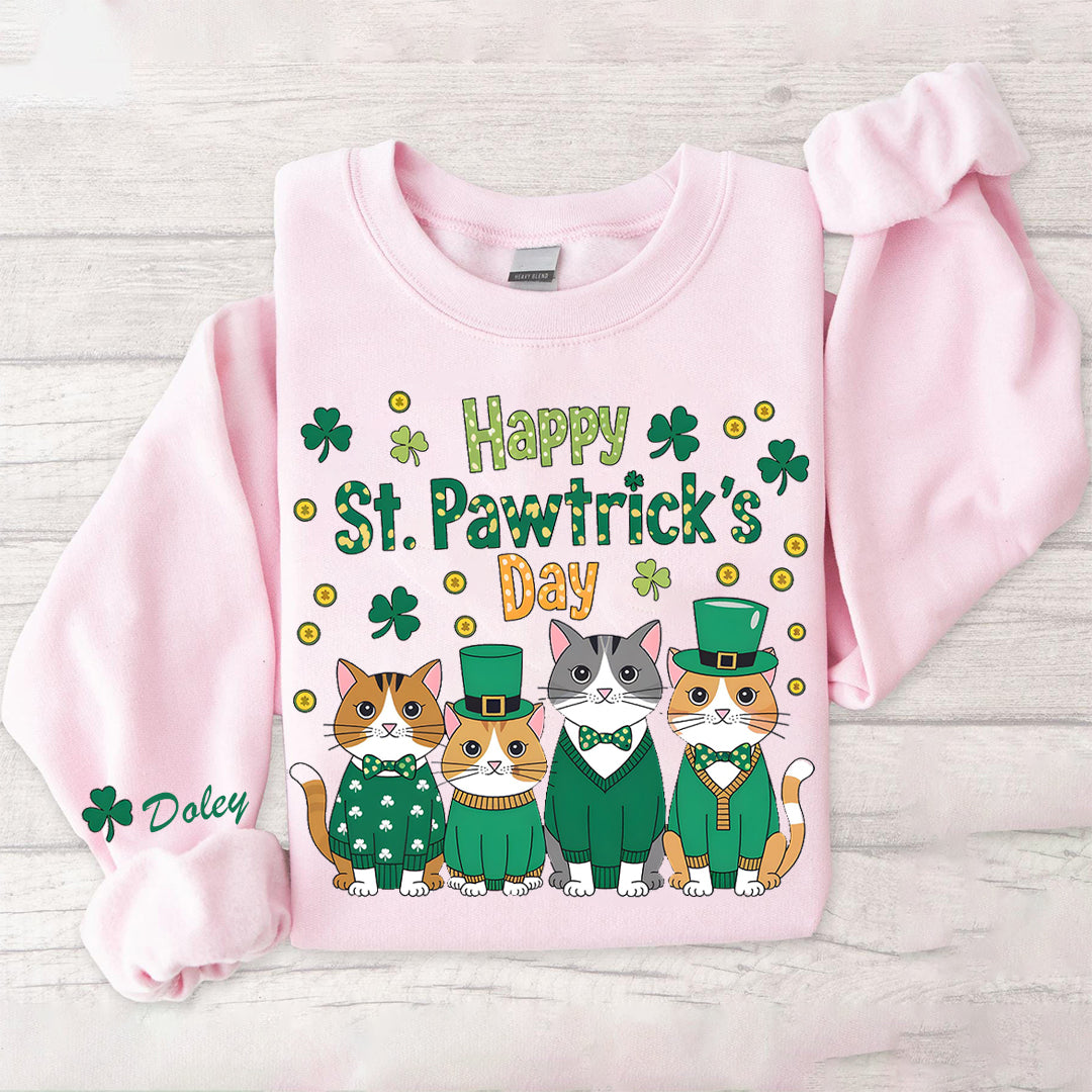 St. Patrick’s Day Cats Cute Irish  , Funny Cat  Sweatshirt