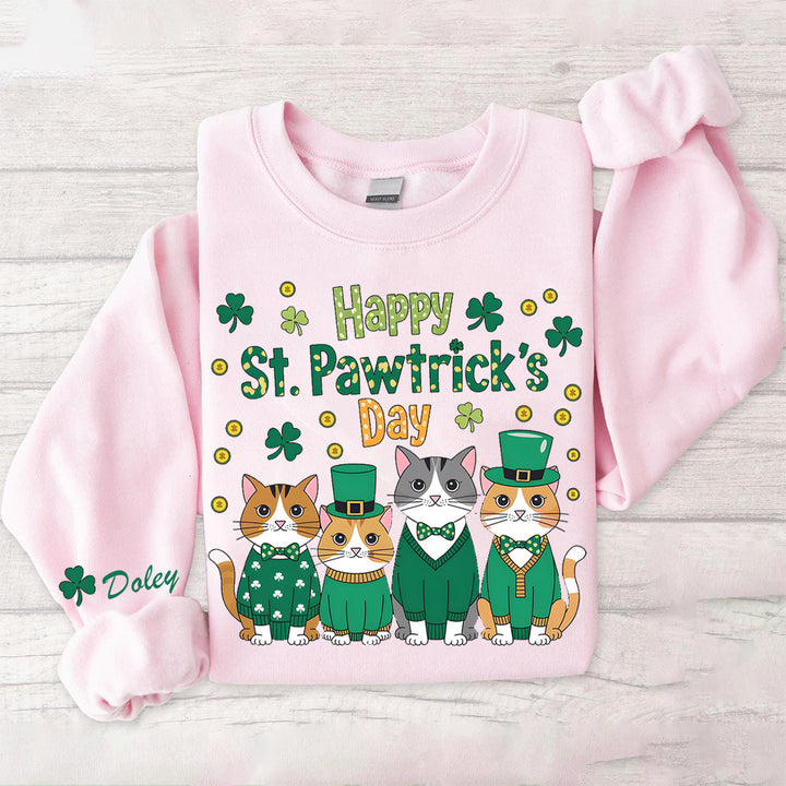 St. Patrick’s Day Cats Cute Irish  , Funny Cat  Sweatshirt