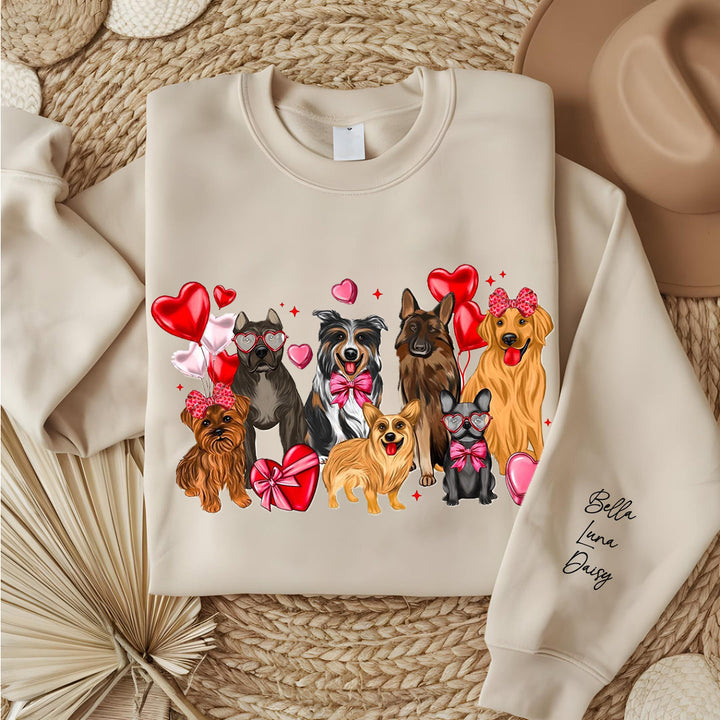 Dog valentines Design sweatshirt