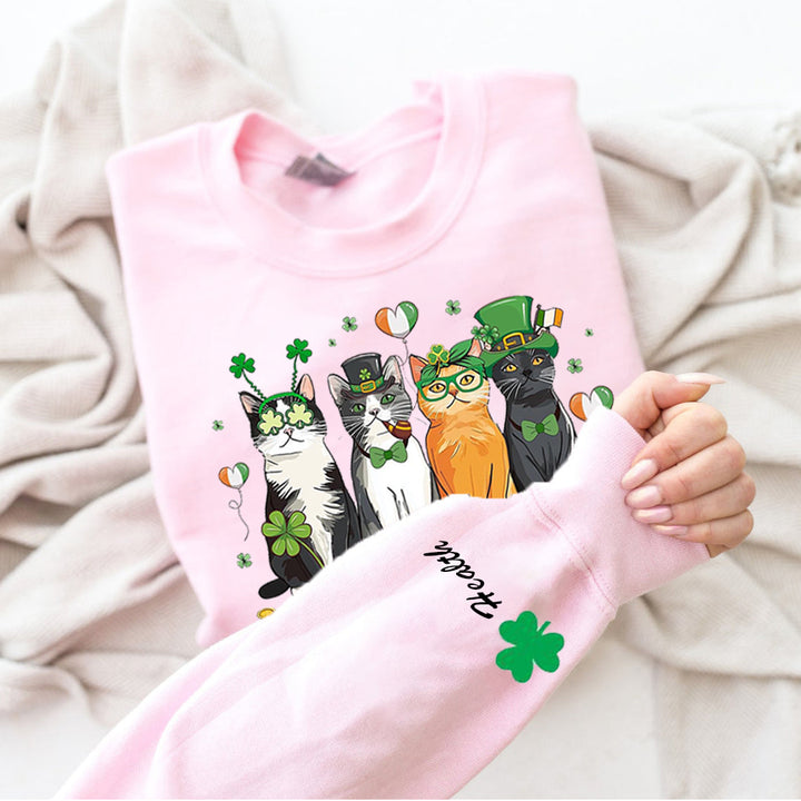 Cat St Patrick's Day  Cat Irish  Sweatshirt