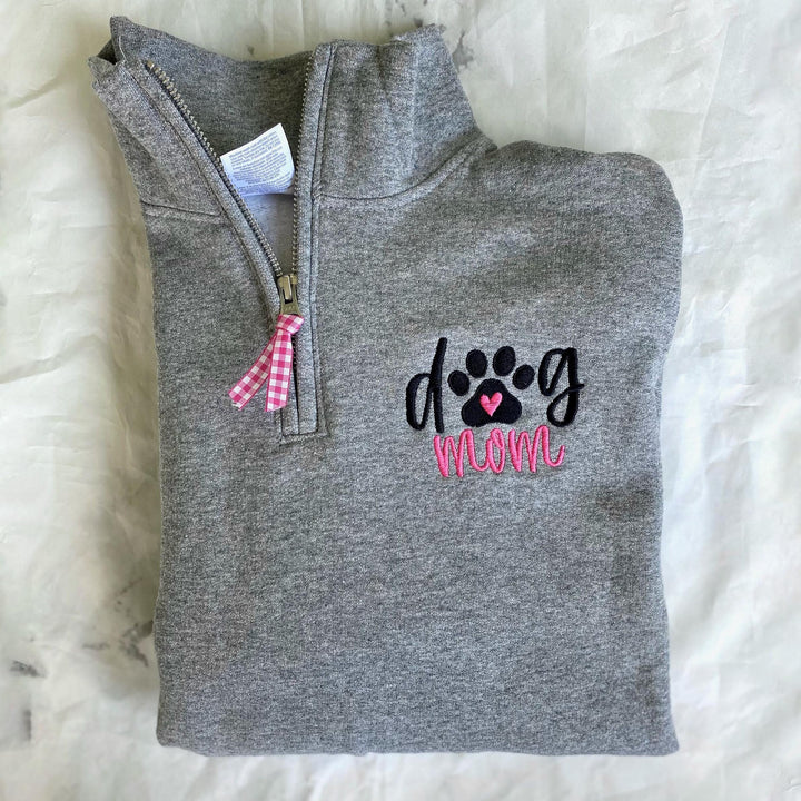 Dog Mom Sweatshirt for Women, Dog Mom Quarter Zip pullover