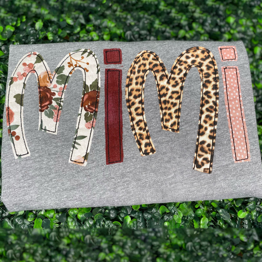 Grandmother/Mama/Mom/Momma/Name applique shirt or ragla Sweatshirt