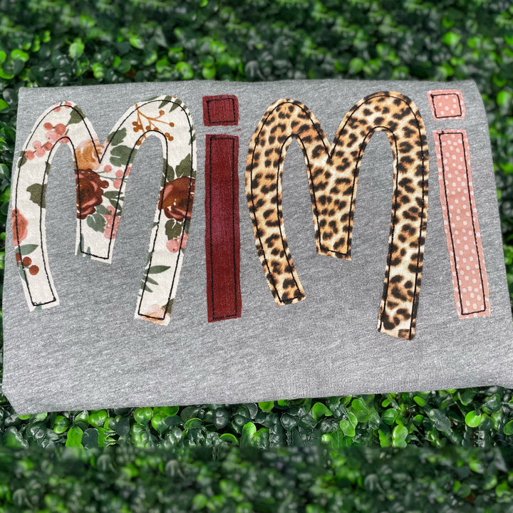 Grandmother/Mama/Mom/Momma/Name applique shirt or ragla Sweatshirt