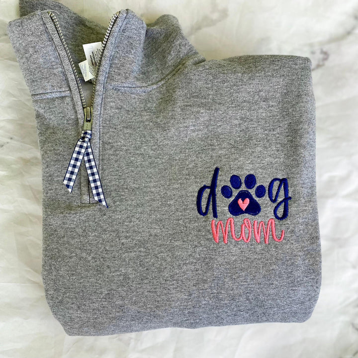 Dog Mom Sweatshirt for Women, Dog Mom Quarter Zip pullover