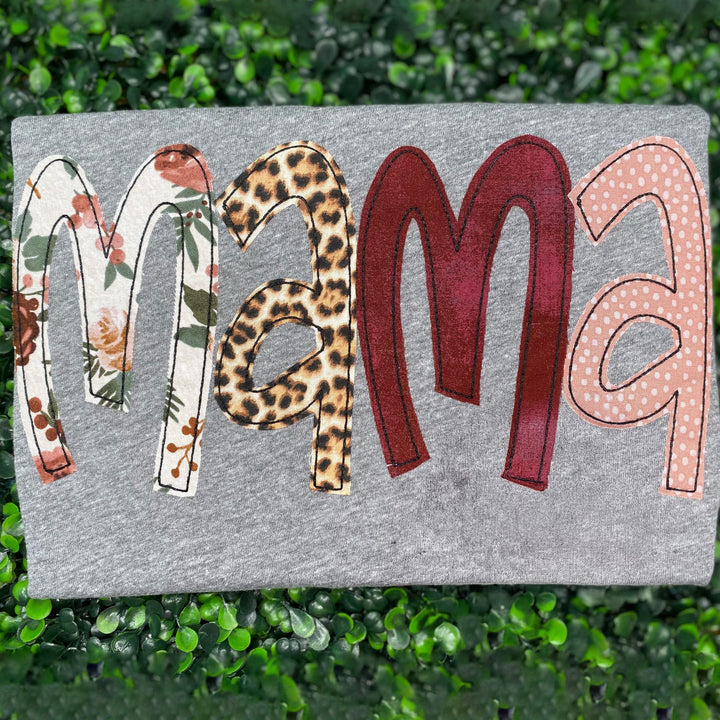 Grandmother/Mama/Mom/Momma/Name applique shirt or ragla Sweatshirt