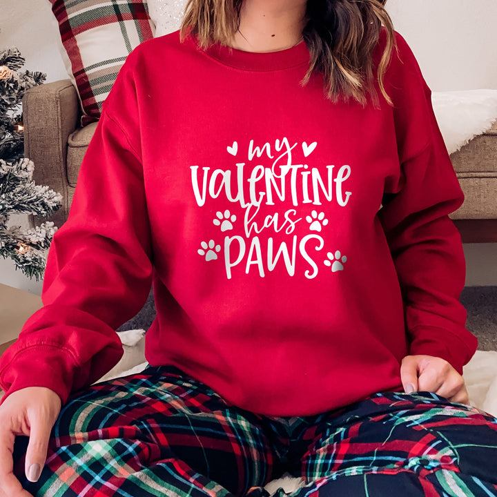 My Valentine Has Paws Sweatshirt, Pet Lover Valentine