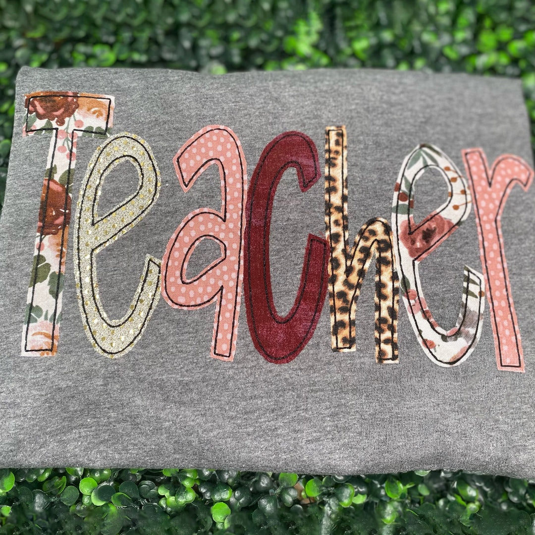Grandmother/Mama/Mom/Momma/Name applique shirt or ragla Sweatshirt