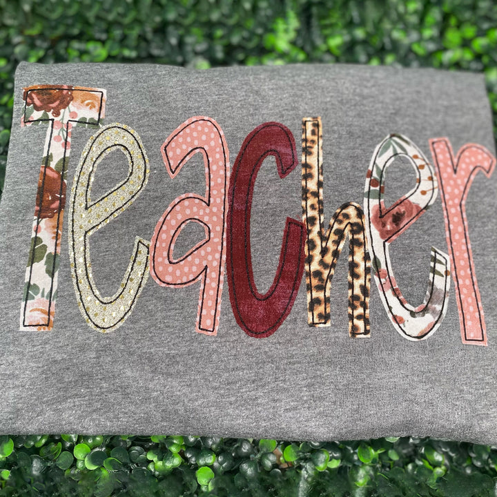 Grandmother/Mama/Mom/Momma/Name applique shirt or ragla Sweatshirt