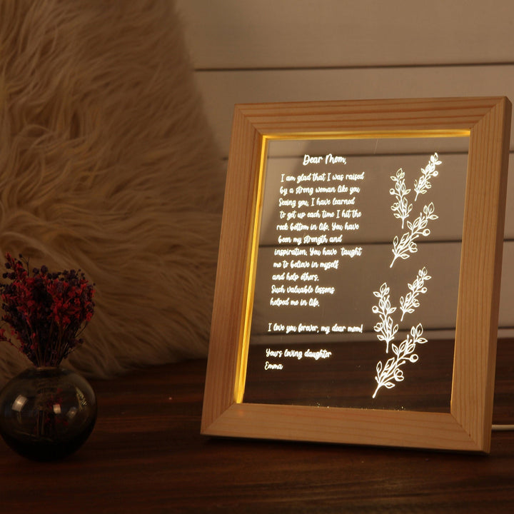 Personalized Hand-Written Letter Night Light - Mother's Day Gift Ideas