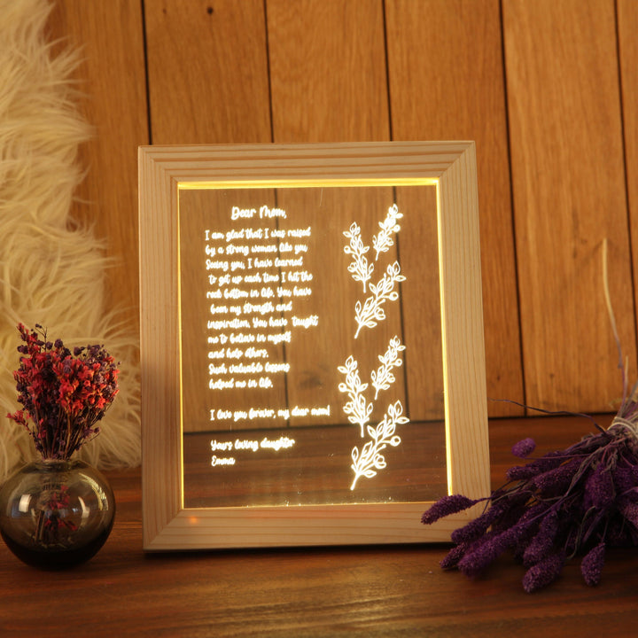 Personalized Hand-Written Letter Night Light - Mother's Day Gift Ideas