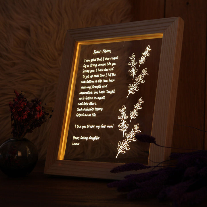 Personalized Hand-Written Letter Night Light - Mother's Day Gift Ideas
