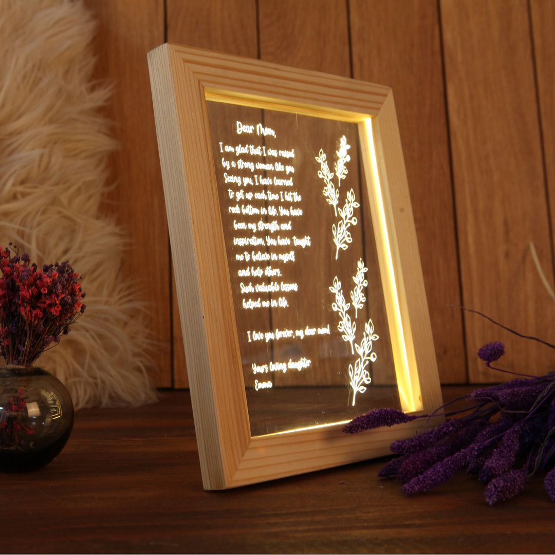 Personalized Hand-Written Letter Night Light - Mother's Day Gift Ideas