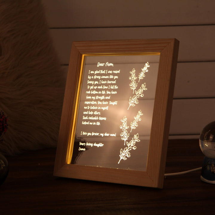 Personalized Hand-Written Letter Night Light - Mother's Day Gift Ideas