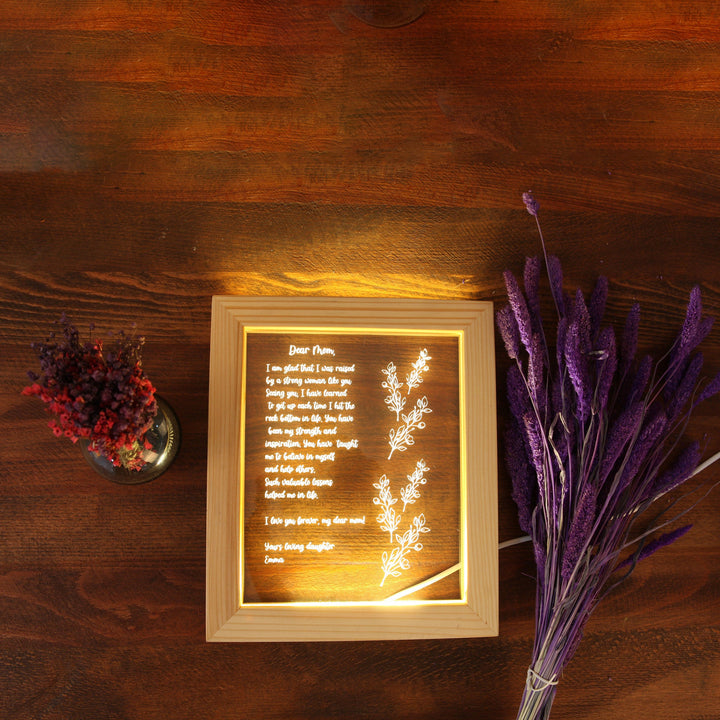 Personalized Hand-Written Letter Night Light - Mother's Day Gift Ideas