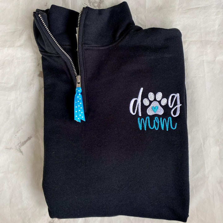 Dog Mom Sweatshirt for Women, Dog Mom Quarter Zip pullover