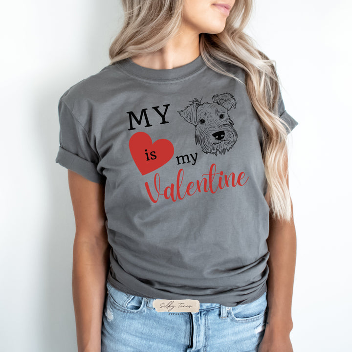 Custom pet drawing Valentines Day shirt for woman