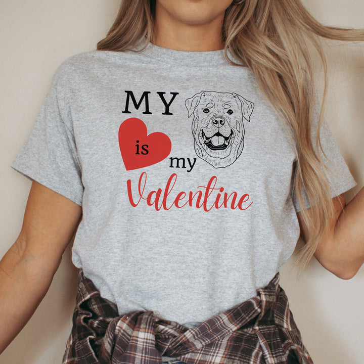Custom pet drawing Valentines Day shirt for woman
