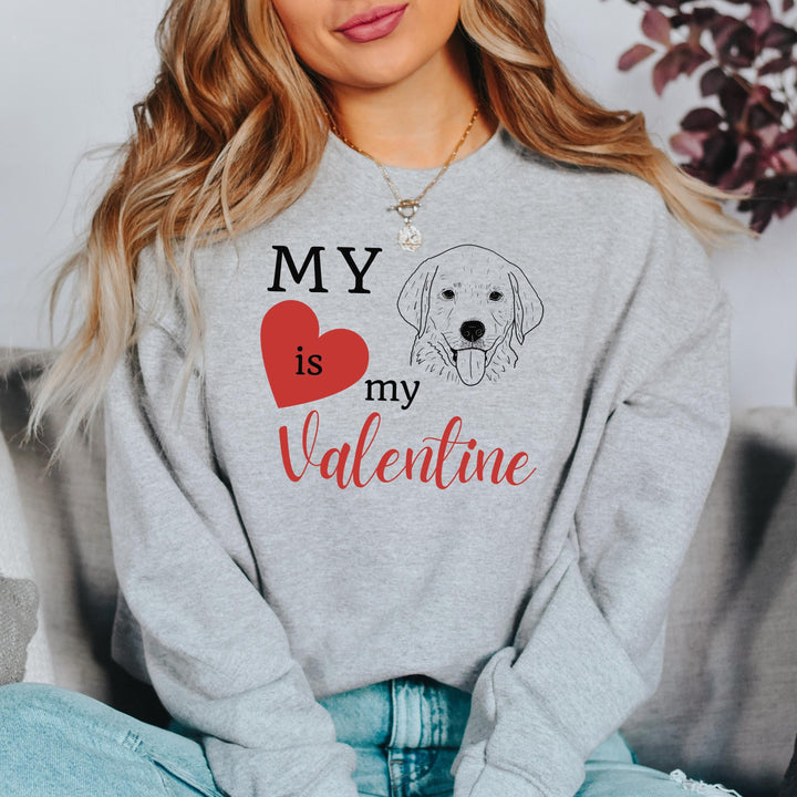 Custom pet drawing Valentines Day shirt for woman