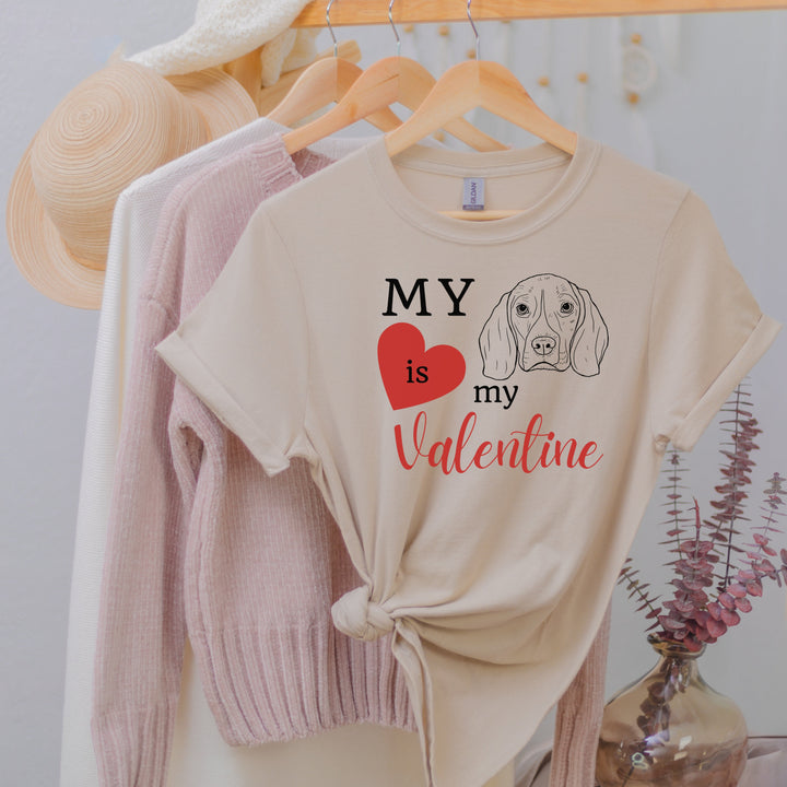 Custom pet drawing Valentines Day shirt for woman