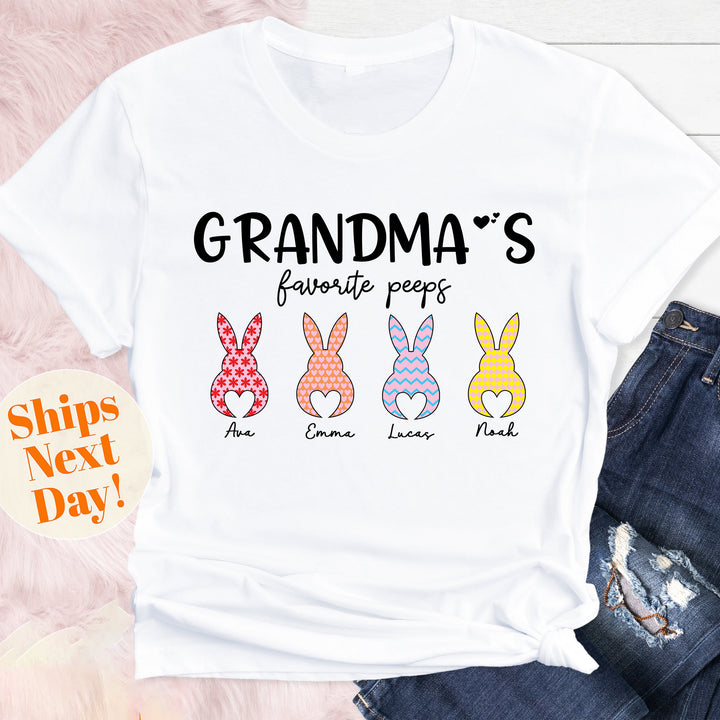 Custom Grandma Easter Sweatshirt with Kids Names, Easter Nana Sweatshirt