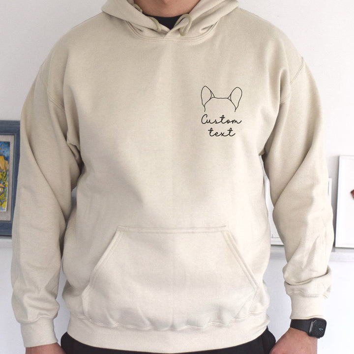 Franse Bulldog Ear Outline Sweatshirt