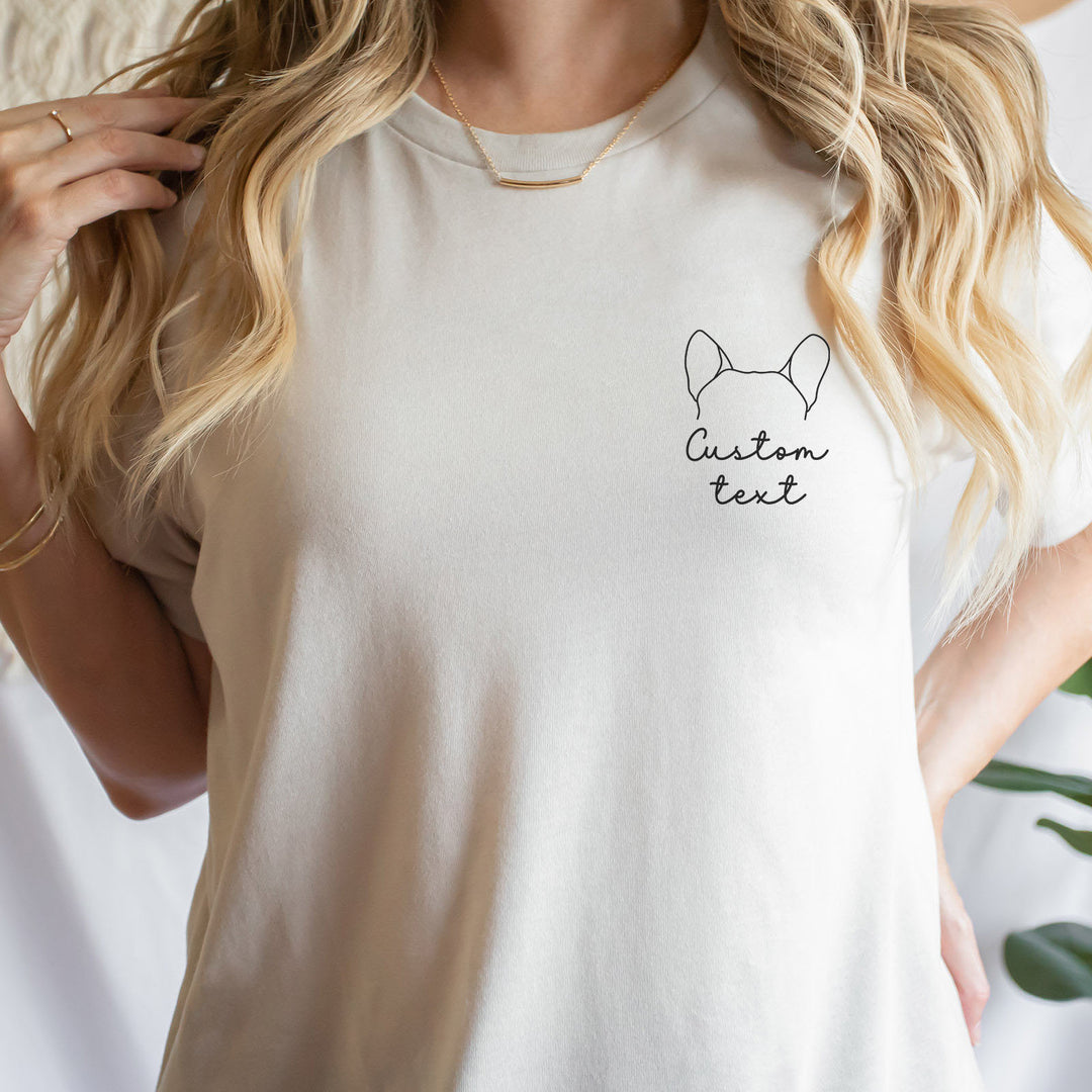 Franse Bulldog Ear Outline Sweatshirt