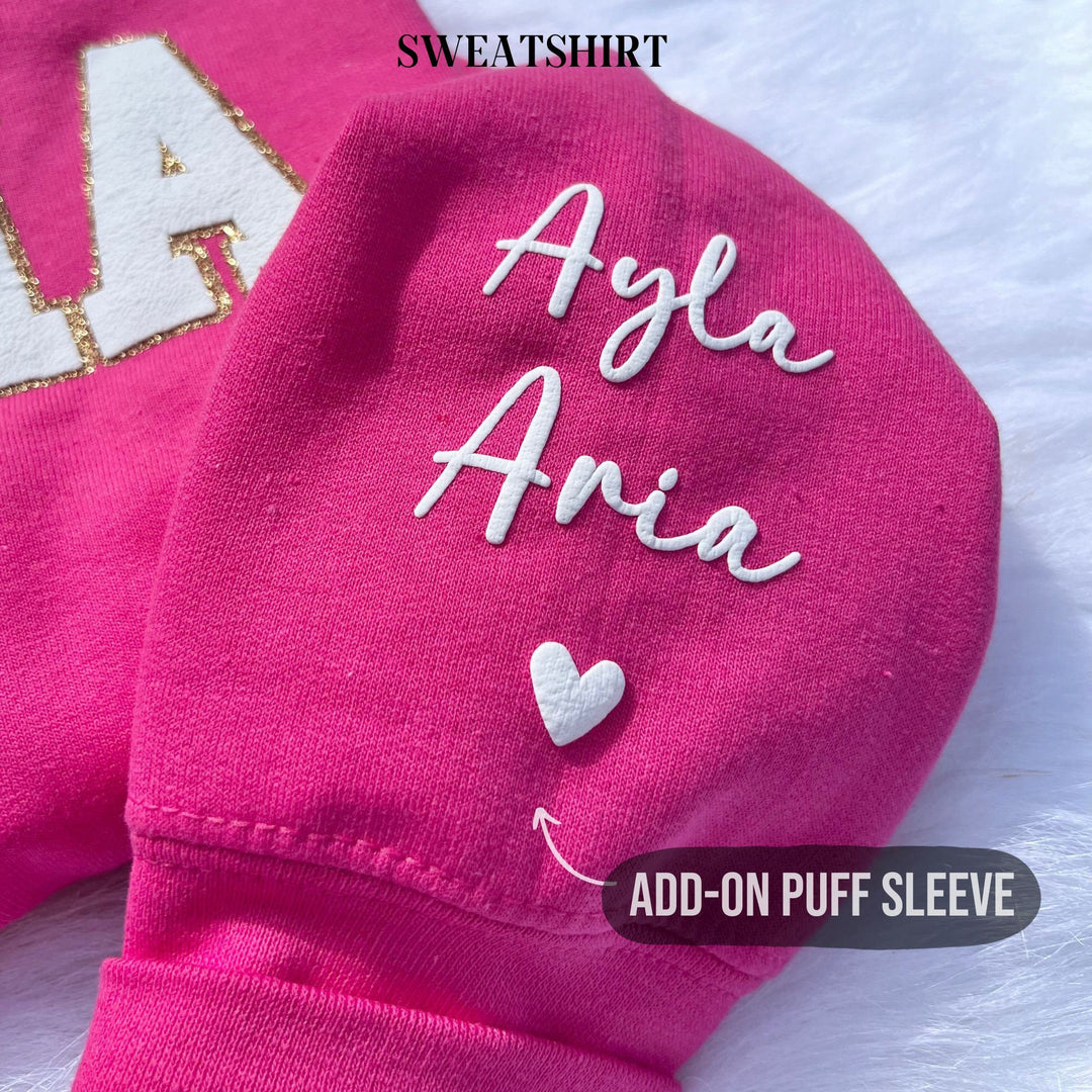 Personalized Mama Sweatshirt with Kid Names on Sleeve, New Mom Gift, Cool Mom Sweater