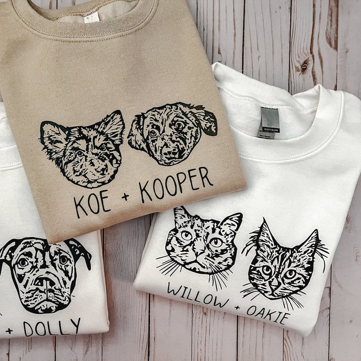 Custom Cat Portrait Sweatshirt