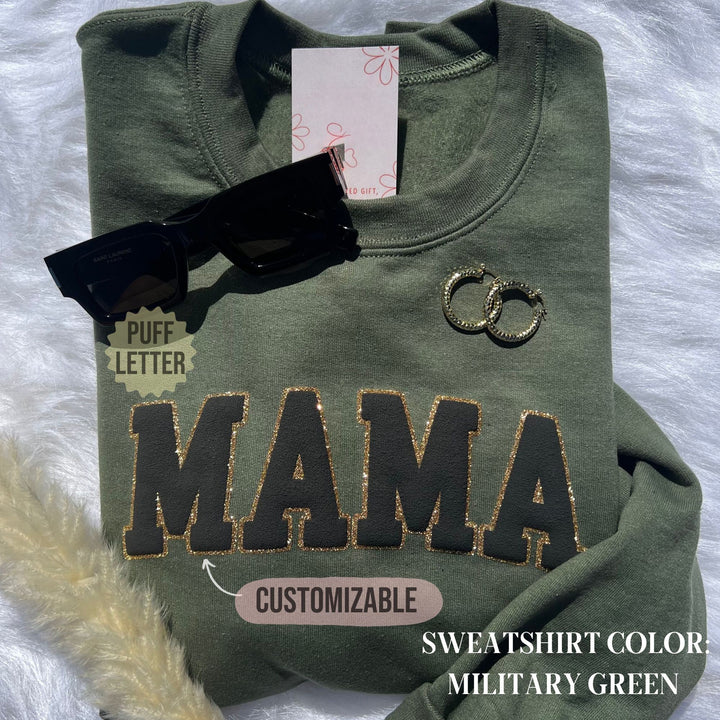 Personalized Mama Sweatshirt with Kid Names on Sleeve, New Mom Gift, Cool Mom Sweater