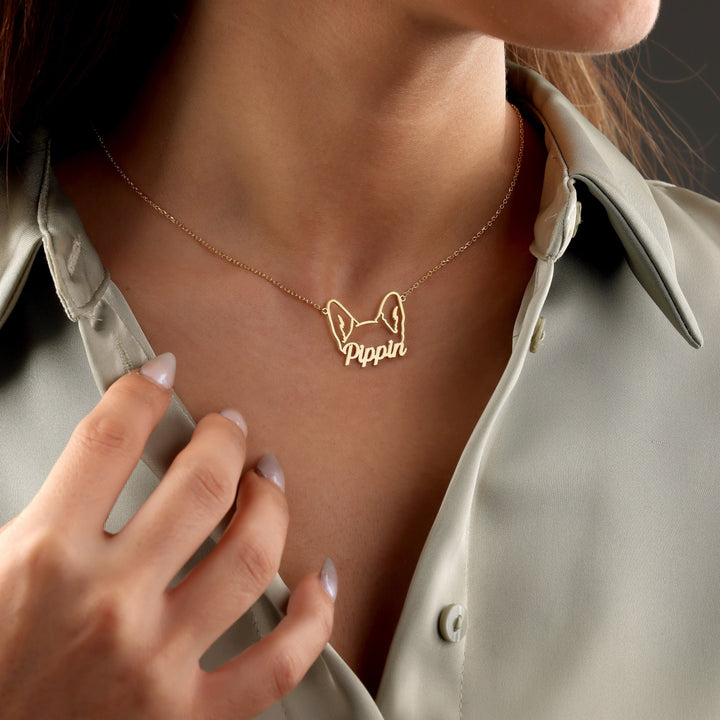 Personalized Pet Head Name Necklace💕