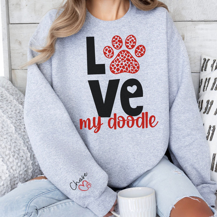 Custom Goldendoodle Womens Valentines Day Shirt