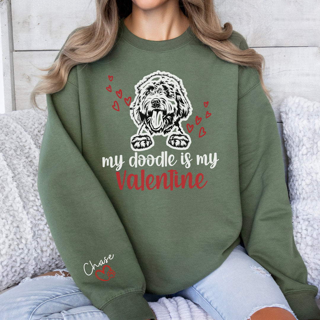 Custom Goldendoodle Womens Valentines Day Shirt