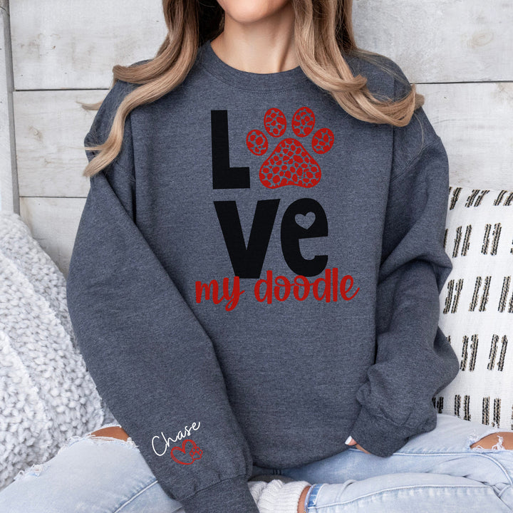 Custom Goldendoodle Womens Valentines Day Shirt