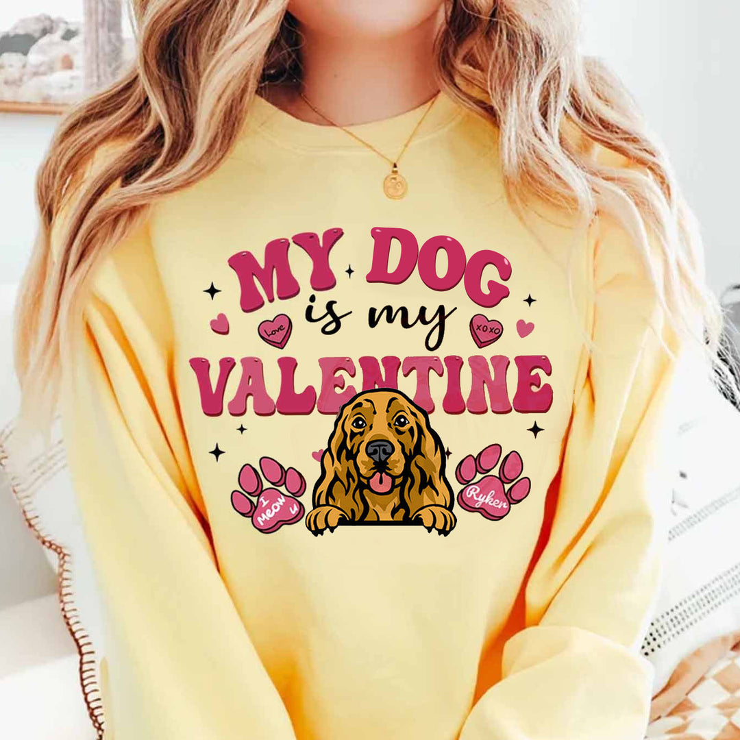 Personalized Valentine Cat Sweatshirt