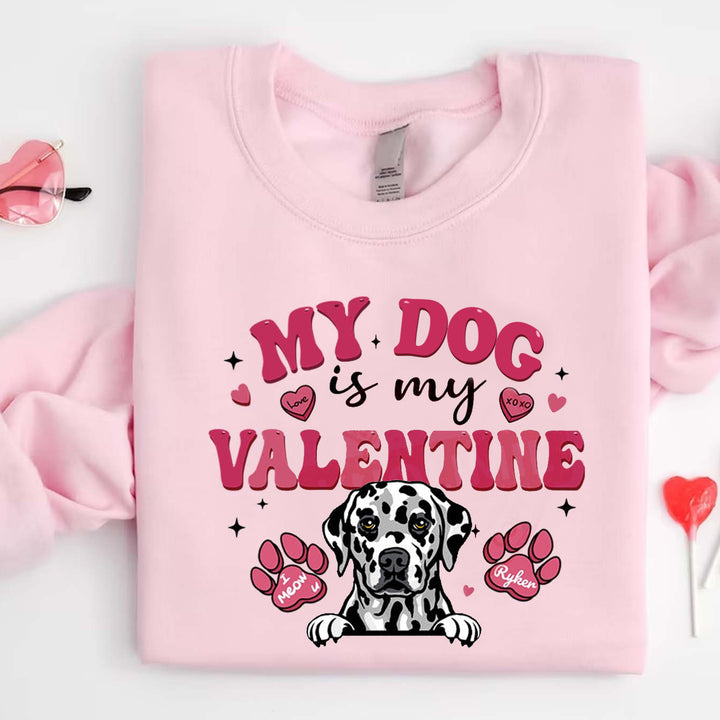 Personalized Valentine Cat Sweatshirt
