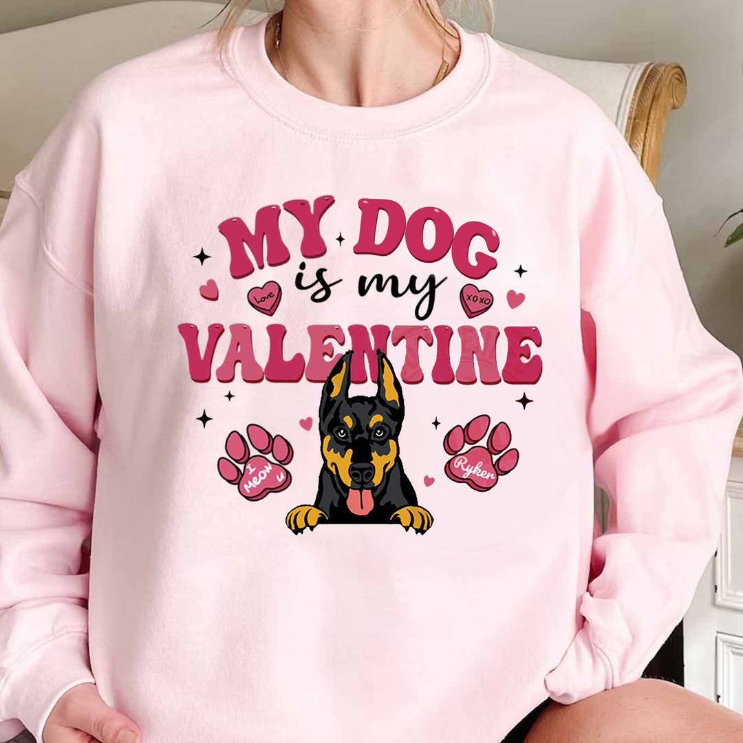 Personalized Valentine Cat Sweatshirt