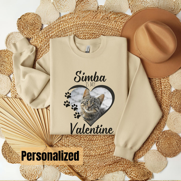Custom my cat is my valentine sweatshirt, valentines Day Pet