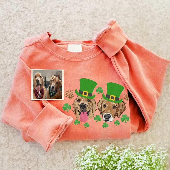 Custom Embroidered St. Patrick Pet Sweatshirt