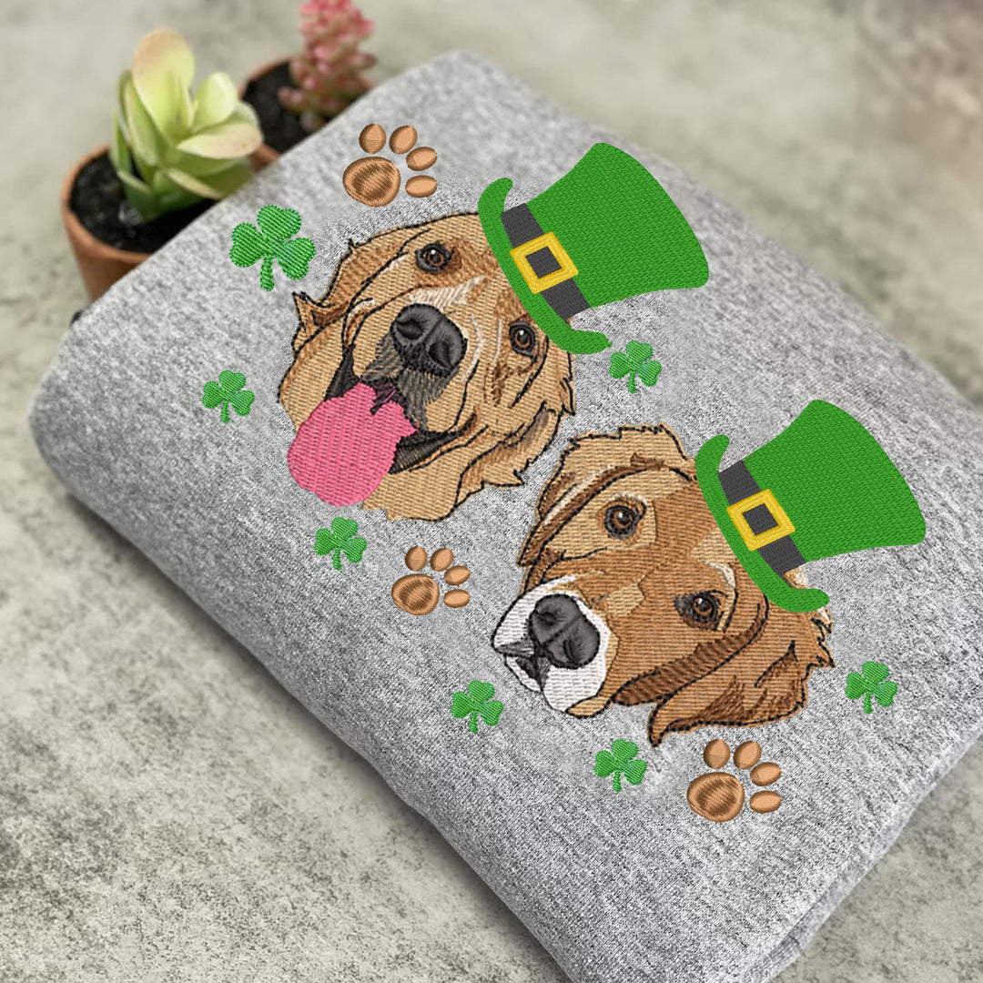 Custom Embroidered St. Patrick Pet Sweatshirt