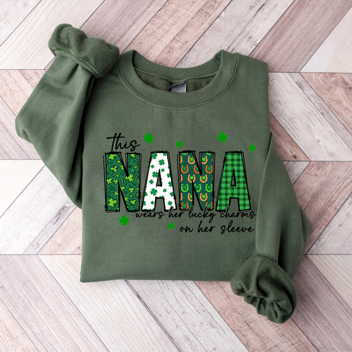 This Nana Wears Her Lucky Charms On Her Sleeve Sweater