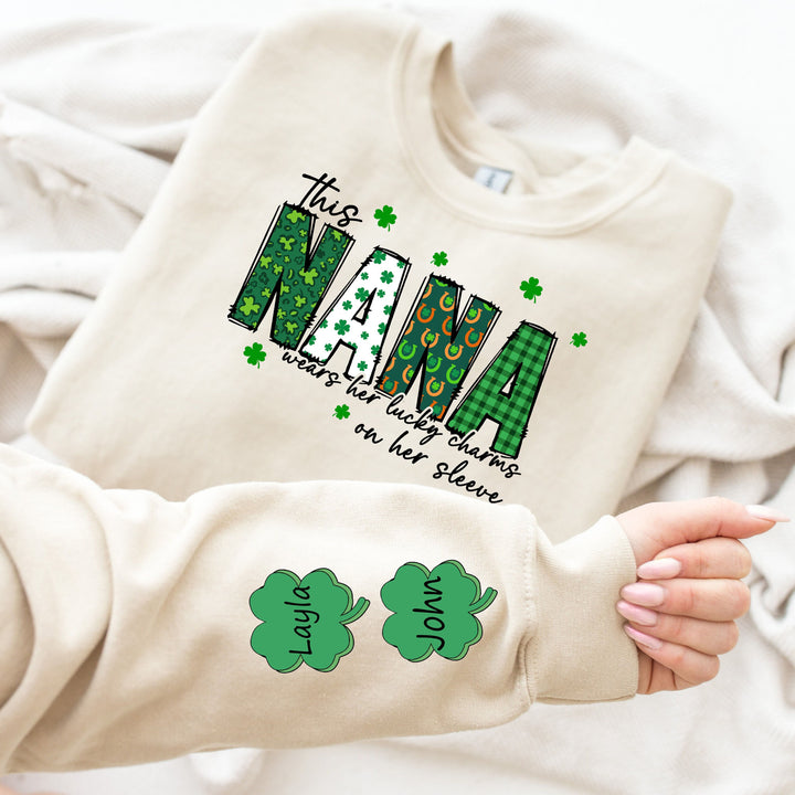 This Nana Wears Her Lucky Charms On Her Sleeve Sweater
