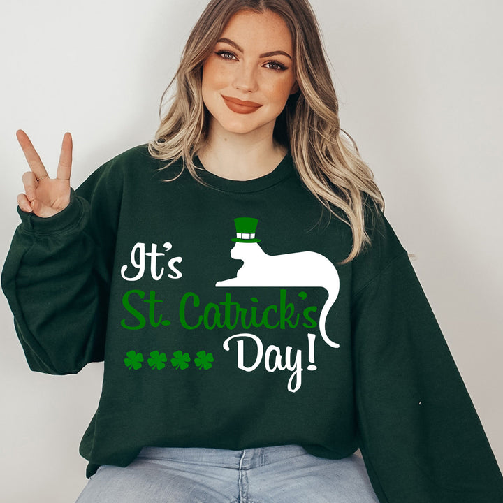 Sweat-shirt « One Lucky Cat Mom »