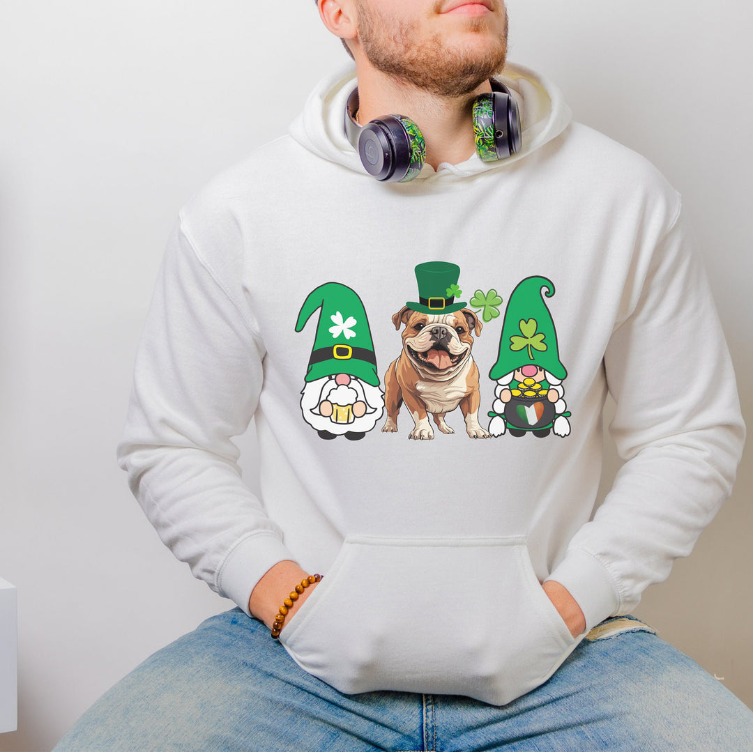 Trendy English Bulldog Gnome St Patrick's Shirt for Dog Mom Dad