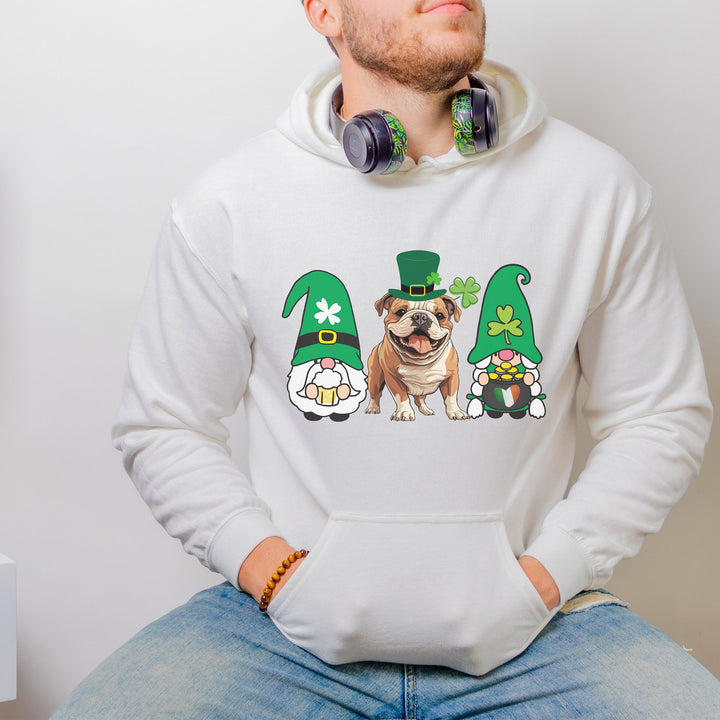 Trendy English Bulldog Gnome St Patrick's Shirt for Dog Mom Dad
