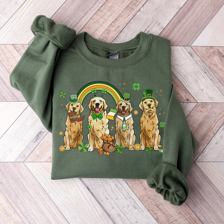 Golden Retriever St Patricks Day Sweatshirt