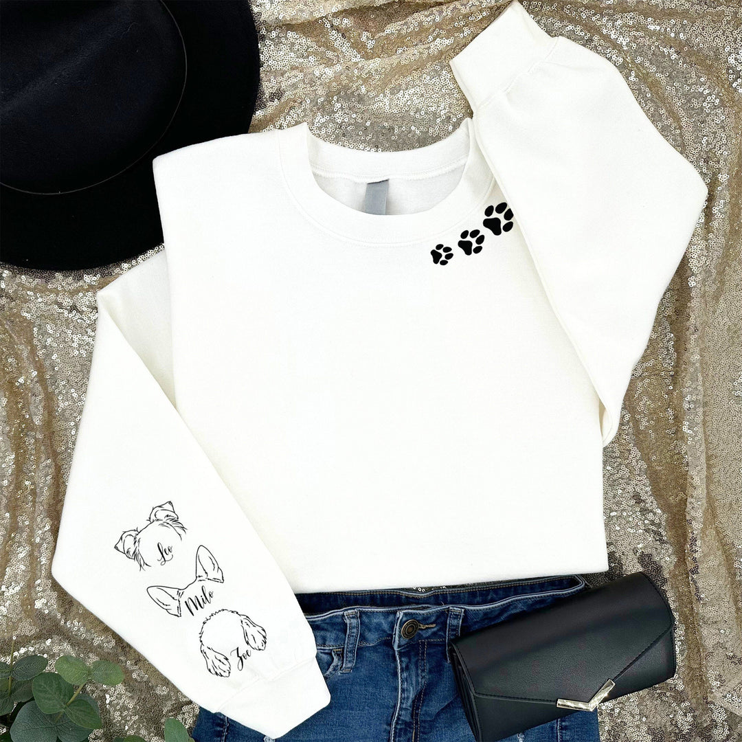 Custom Dog Ears Sleeve Sweatshirt