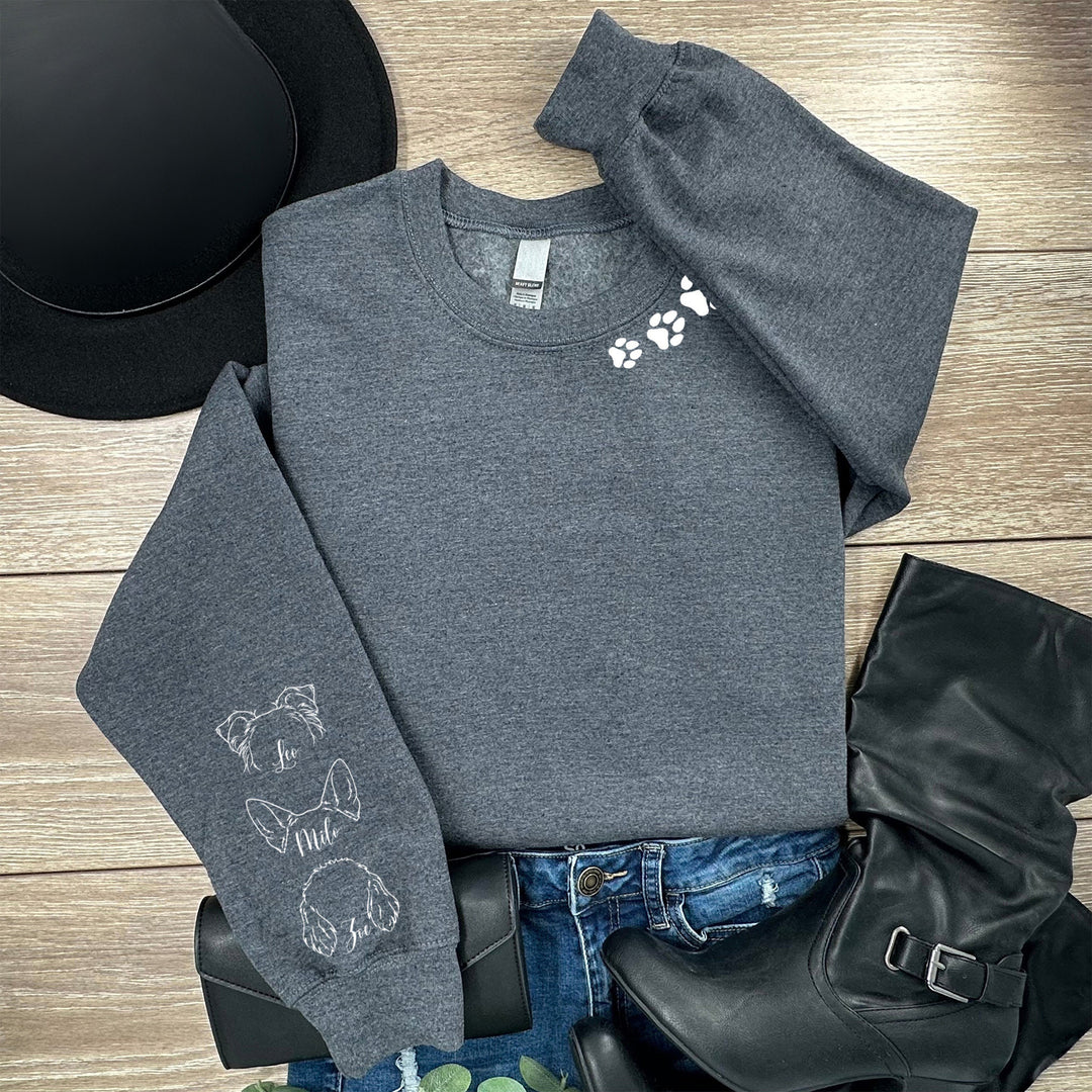 Custom Dog Ears Sleeve Sweatshirt