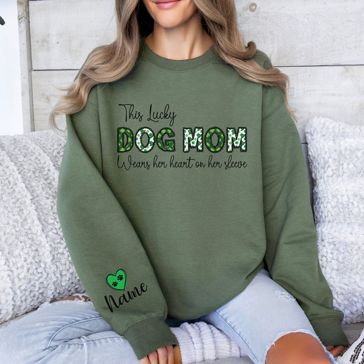 Custom St Patricks Day Cat Mom Sweatshirt