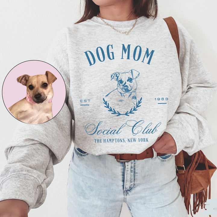 Custom Dog mom Social Club Sweatshirt